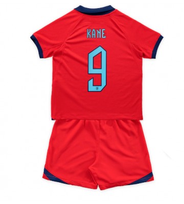 England Harry Kane #9 Replica Away Stadium Kit for Kids World Cup 2022 Short Sleeve (+ pants)